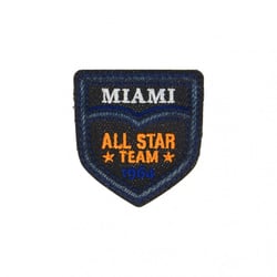 Ecusson thermocollant Equipe Miami Denim foncé 4,5cm x 5,5cm
