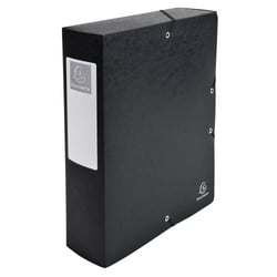 Boite de classement Exabox Dos 80mm Carte lustrée - A4 - Noir - x 6 - Exacompta