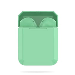 Ecouteurs Bluetooth Sans Fil V5.0 HiFi Avec Boîtier De Charge Et Contrôle Tactile Vert YONIS