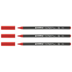 Lot de 3 Feutres Porcelaine 1-4 mm - EDDING - Rouge - Pointe Pinceau