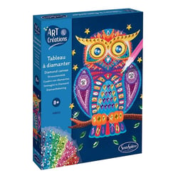 art et creations Tableau a diamanter Hibou - Sentosphere - Bleu