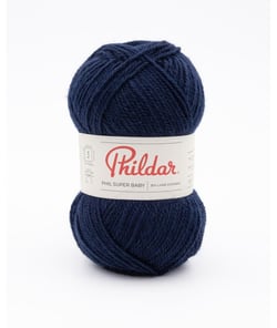 Pelote de laine à tricoter SUPER BABY - 25GR - Phildar - certifié Oeko-Tex Bleu Marine