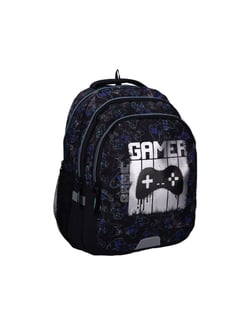 Sac à dos Mybagstory - Bleu - Crazy Console - 3 compartiments