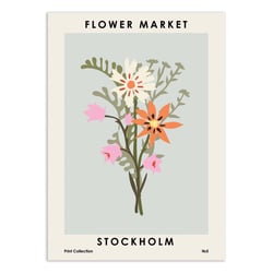 Affiche 30x40 cm - Flower Market Stockholm - NKTN
