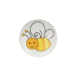Lot de 6 boutons culot abeille 15mm (Jaune Mimosa)