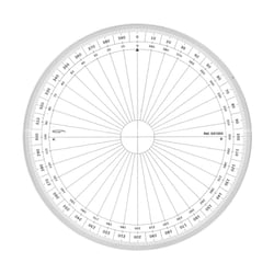 Graphoplex - Rapporteur cercle entier grades Ø 20 cm