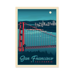 Affiche 30x40 cm - San Francisco - Olahoop Travel Posters