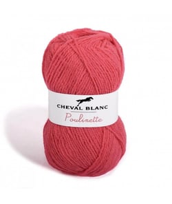 Pelote de laine à tricoter POULINETTE - Cheval Blanc 055 Rose