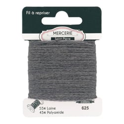 Fil à repriser laine 15m gris foncé