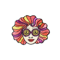 Ecusson thermocollant esprit seventies femme 3,5c mx 4,5cm