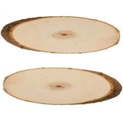 Set 2 rondelles 34 à 40 cm - bois - Artemio