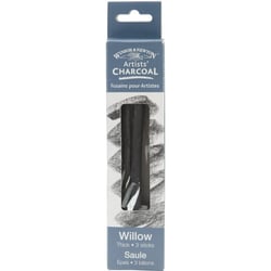 Fusains - Noir - Epais - Boîte de 3 fusains - Winsor et Newton