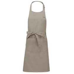 Tablier cuisine beige polycoton avec poche