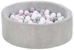 Piscine à balles 200 balles 90 cm gris, rose (pastel) - Velinda