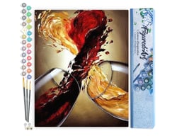 Peinture par Numéro Figured'Art - Mélanges de Vins - Kit de Loisir Créatif DIY Numéro d'Art Complet - 40x50cm sans châssis en bois