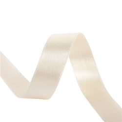 Bobine 25m ruban satin double face Blanc d'ivoire fabriqué en France