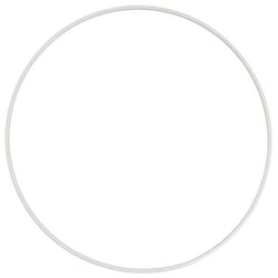 Cercle nu en métal, d 25 cm, blanc, 1 pièce