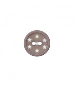 Carte de 3 boutons étoiles polyester 2 trous 15mm - Prym Gris Moyen