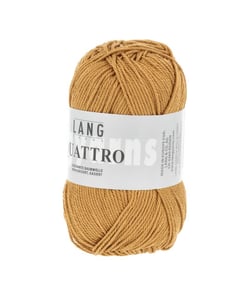 Fil à tricoter 100% coton QUATTRO - Lang Yarns 50 Marron