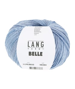 Pelote de Coton à tricoter et crocheter BELLE - Lang Yarns 33 Bleu