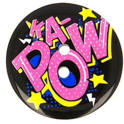 Lot de 3 boutons écusson 28mm POKAW