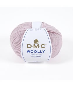 Pelote 100% Laine Vierge Woolly - DMC 041 Rose layette