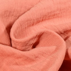 Tissu Double gaze grande largeur uni Marsala