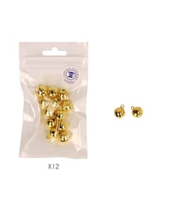 Grelots laiton 12 mm - sachet de 12 - coloris or ou argent or