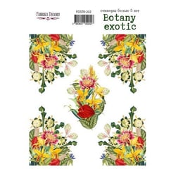 Planche de stickers couleur embelissement Fabrika Decoru BOTANY EXOTIC 202