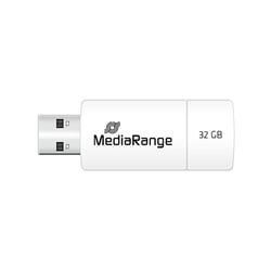 MediaRange Clé USB 2.0 32Go pour Transfert et Sauvegarde de Fichiers Blanc