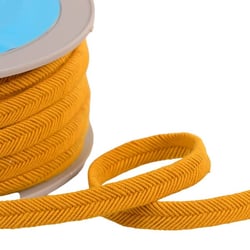 Bobine 20m double cordon fils 10mm jaune moutarde