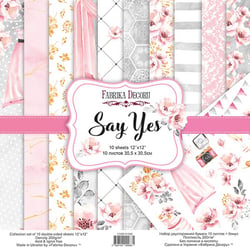10 papiers scrapbooking 30 x 30 cm FABRIKA DECORU SAY YES