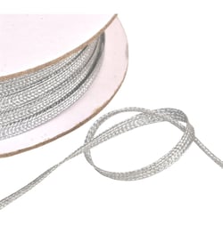 Bobine 100m cordon métallique gris clair