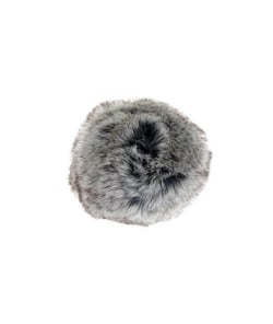 Pompons fausse fourrure - 10cm de diamètre - Unic 02 Gris Chiné