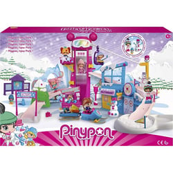 Coffret pinypon la station de ski sport d'hiver - figurine et accessoires - famosa - 32003 - mini-poupée