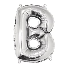 Ballon Lettre B, 40cm, 1pce. , argent