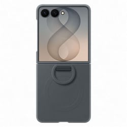 Coque Samsung silicone magnétique avec anneau pour Galaxy Z Flip8, noir