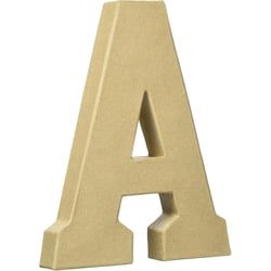 Support en papier mâché DÉCOPATCH - Lettre majuscule A - Brun - 20 cm