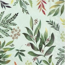 Lot de 4 serviettes en papier découpage collage 33 cm FEUILLAGE N 435