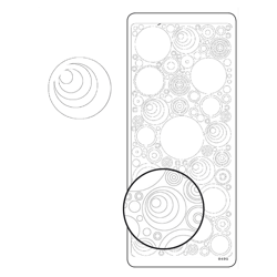 Planche de stickers peel off blanc retro ronds