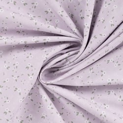 Tissu Popeline de Coton Charlotte petites fleurs sur fond Lilas