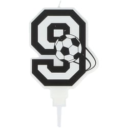 Bougie Football Chiffre 9 - 8.5 cm