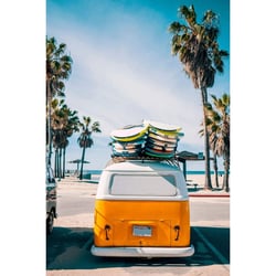 Tableau sur toile surf van 45x65 cm