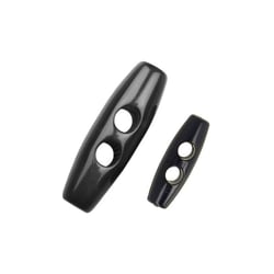Buchette polyester 2 trous 25mm noir