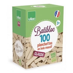 Batibloc classic 100 planchettes en bois  - Vilac