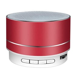 Enceinte Bluetooth Mini A10 Métal Son Puissant USB 3W Autonomie 10m Rouge YONIS