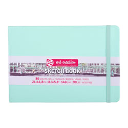 Carnet Croquis - 21 x 14,8cm - 80 feuilles - 140g - vert menthe - Royal Talens