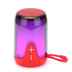 Enceinte Bluetooth Lumineuse RGB Autonomie Longue Portée Son 360 TWS Rouge YONIS