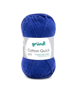 Fil à tricoter COTTON QUICK UNI - Gründl - PPSC - certifié Oeko-Tex 135 Bleu