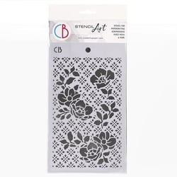 Pochoir plastique souple réutilisable 24 x 14.5 cm Ciao Bella ANEMONES 84